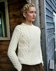 IrelandsEye Irish Aran Wool Sweater