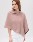 Merino Mink Two Tone Poncho