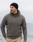 Noble Wilde Javelin Merino Possum Zip Neck Sweater