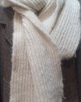 Little Alpaca Alpaca Fluffy Ribbed Scarf