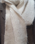 Little Alpaca Alpaca Fluffy Ribbed Scarf