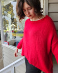 Little Alpaca Slouchy Crew Suri Alpaca Sweater