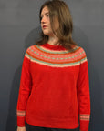 Harley Of Scotland Fair Isle Sweater Poppy/Lugano