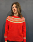 Harley Of Scotland Fair Isle Sweater Poppy/Lugano