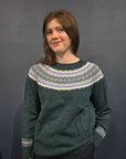 Harley Of Scotland Fair Isle Sweater Poppy/Lugano