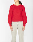 IrelandsEye Honeysuckle Cropped Aran Sweater