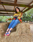Contrast Chevron Alpaca Sweater by Lorena Laing
