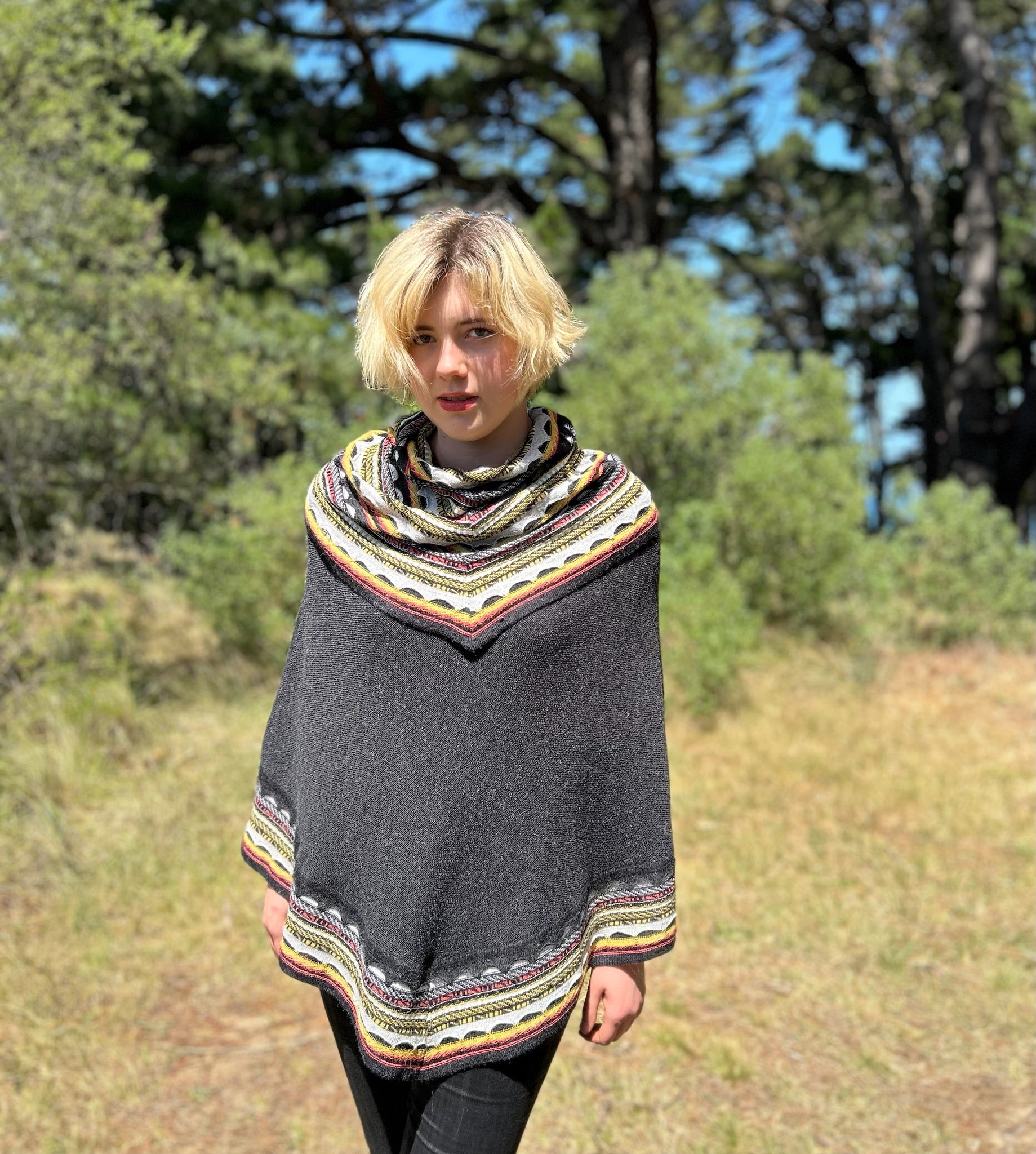 Little Alpaca Alpaca Aztec Poncho