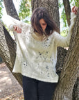 Lorena Laing Distressed Spider Lace Sweater
