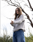 Luna Mohair and Merino Shadow Rib Jumper
