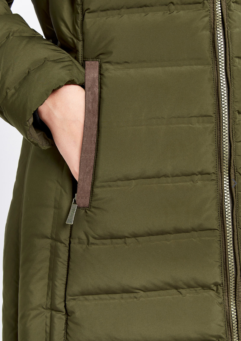 Ballybrophy Quilted Jacket Olive/Navy Little Alpaca
