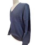 Dalcielo Alpaca Men's Lynx Stitch V Neck Sweater