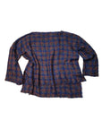 Lorena Laing Hand Woven Houndstooth Suri Sweater Rust/Navy