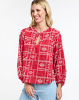 365 Days Meredith X-Stitch Top