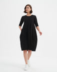 Tirelli Crew neck Diagonal Seam Dress