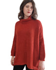 Little Alpaca Suri Oversized Mock Neck Sweater