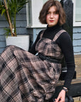 A beige/brown checkered dress by Dogstar