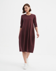 Tirelli Crew neck Diagonal Seam Dress