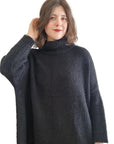 Little Alpaca Suri Oversized Mock Neck Sweater