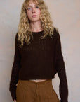 Luna Mohair Merino Waffle crop Jumper