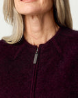 Merinomink Heritage Imperial Felted Possum Merino Jacket Beetroot
