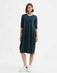 Tirelli Crew neck Diagonal Seam Dress