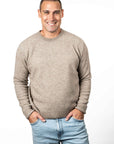 Koru Moss Stitch Possum Merino Plated Men's Crew