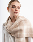 Dalcielo Striped/Check Alpaca Scarf