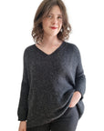 Little Alpaca Suri V Neck One-Size