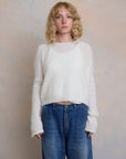 Luna Mohair Merino Waffle crop Jumper