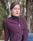 Merinomink Heritage Imperial Felted Possum Merino Jacket Beetroot
