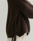 Cashmerism Highland Cloud Oversized Crew Neck Pullover Chocolate