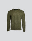 Kuna Men's Cable Olive Crew