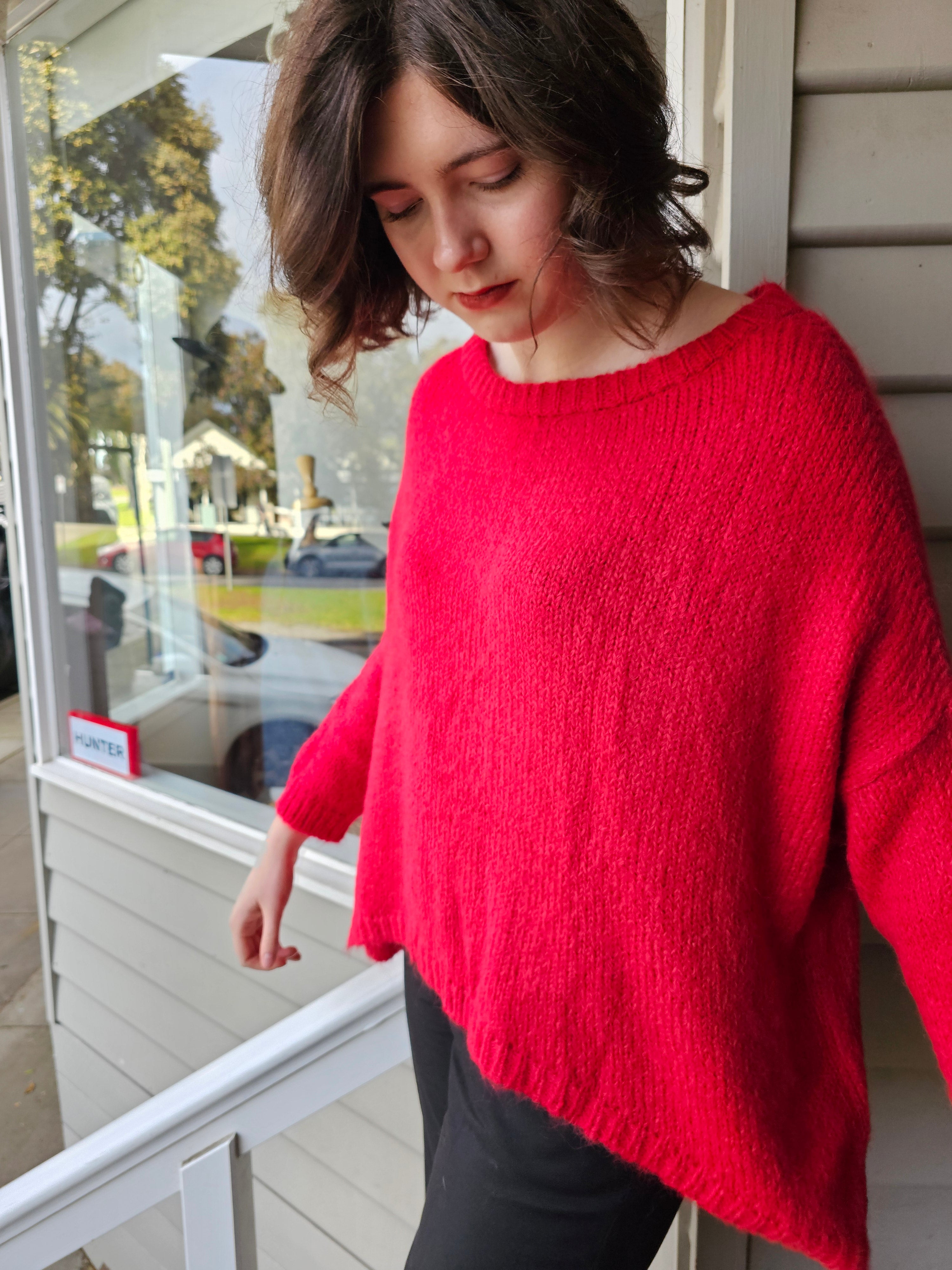 Little Alpaca Slouchy Crew Suri Alpaca Sweater