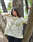 Lorena Laing Distressed Spider Lace Sweater