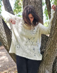Lorena Laing Distressed Spider Lace Sweater