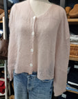 Luna Mohair Sheer-Crop Cardigans