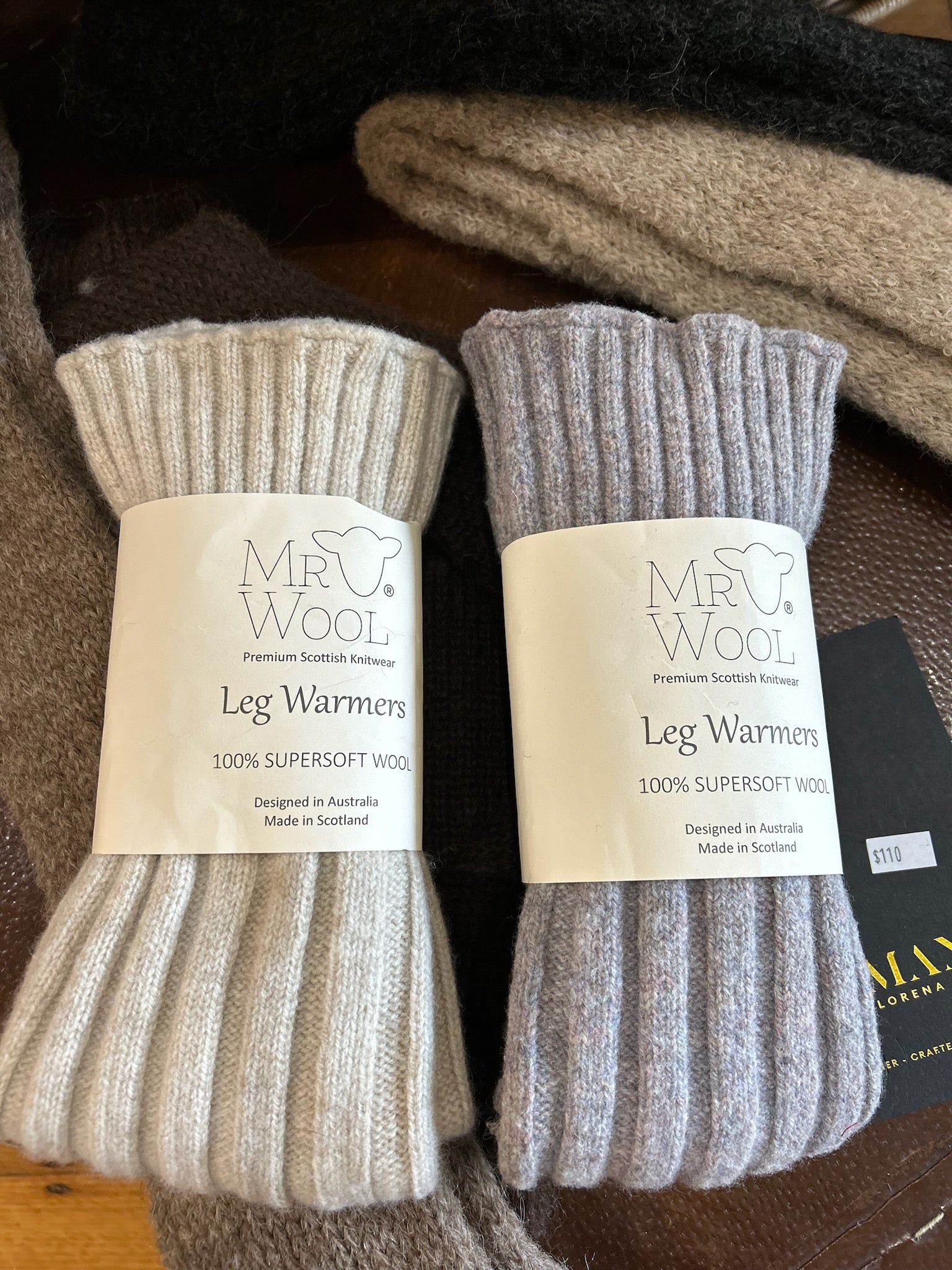 Scottish Ribbed Wool Leg Warmers