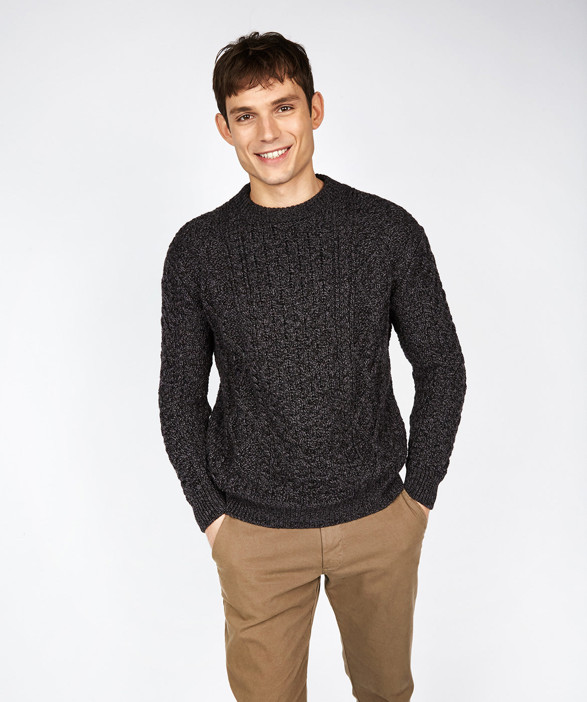 Irelands Eye Classic Aran Crew Sweater