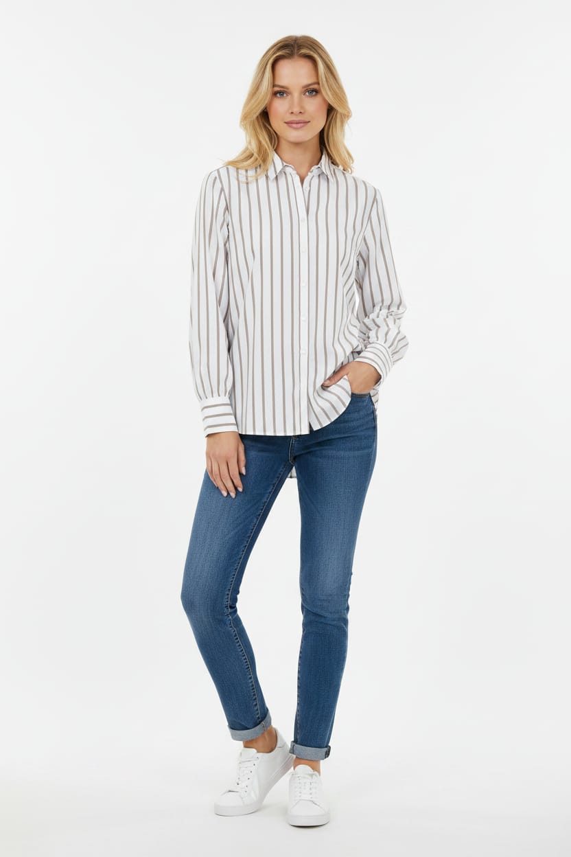 Brax Style Vic Taupe Ladies Shirt