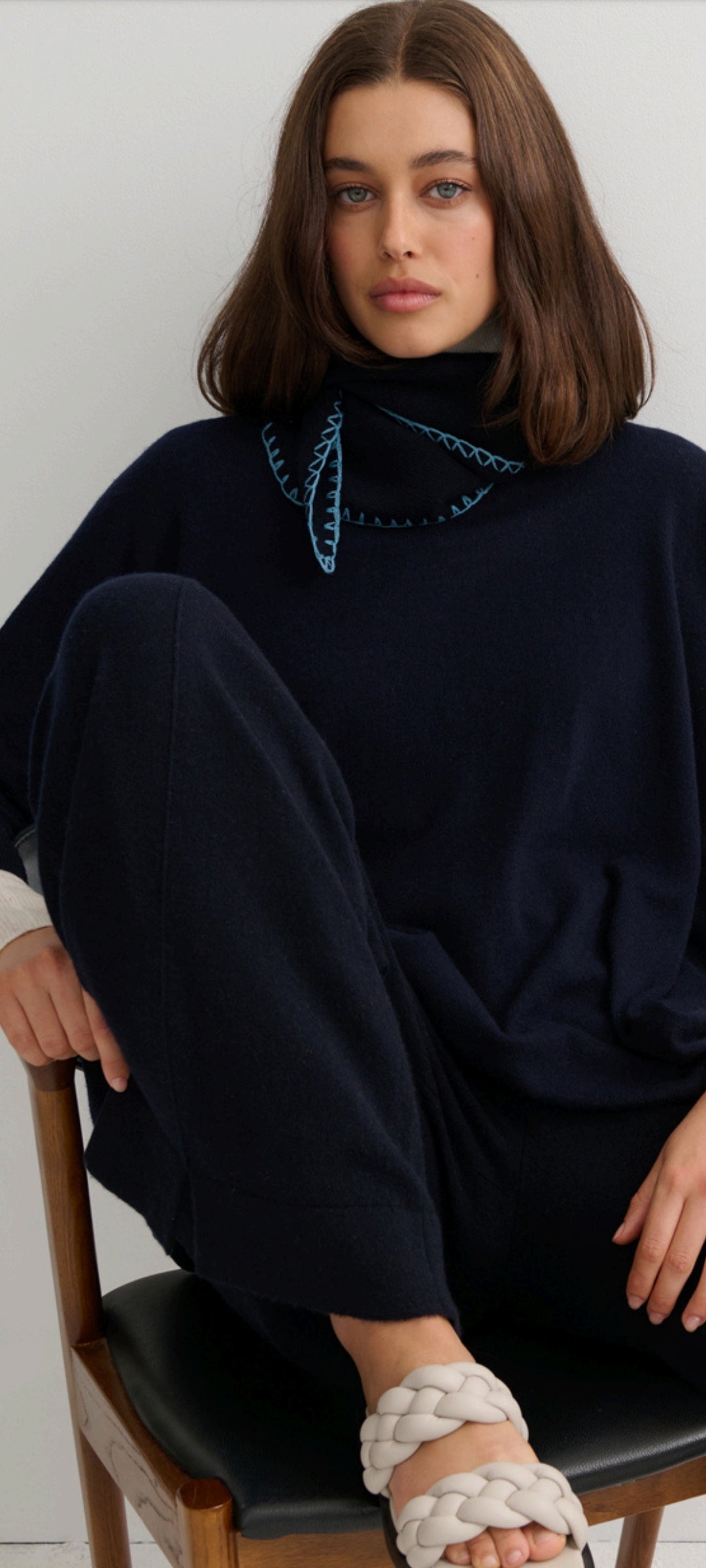 Cashmerism Stitched Triangle Scarf