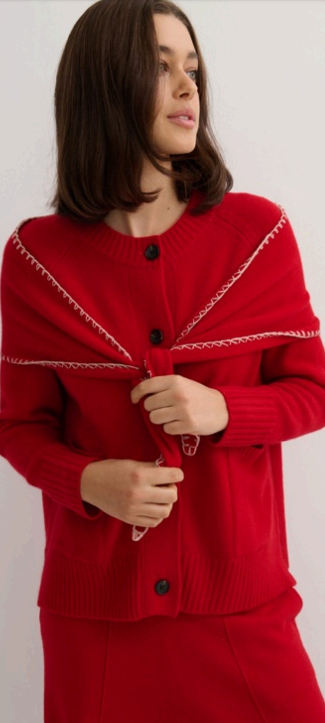 Cashmerism Stitched Triangle Scarf
