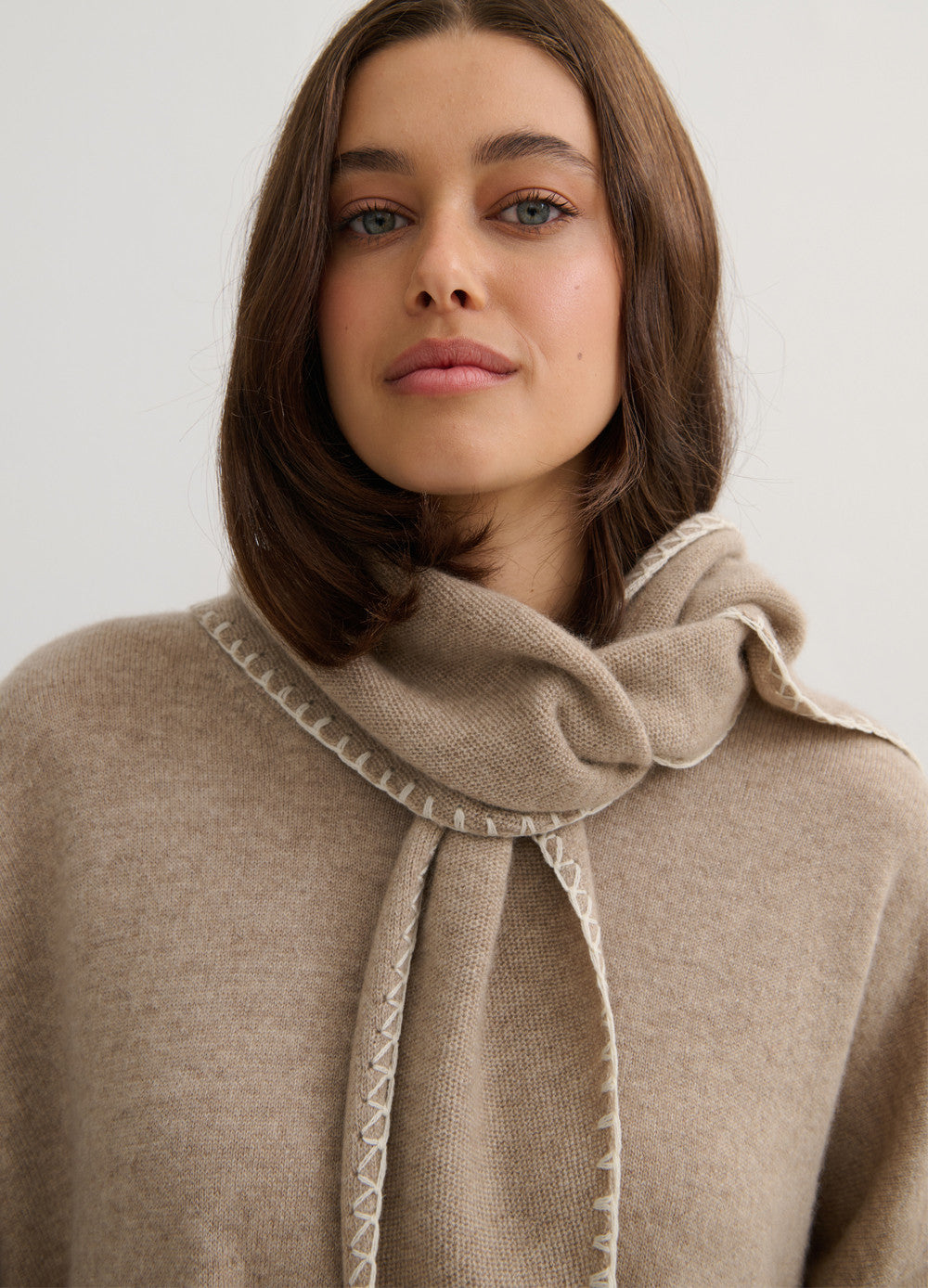 Cashmerism Stitched Triangle Scarf