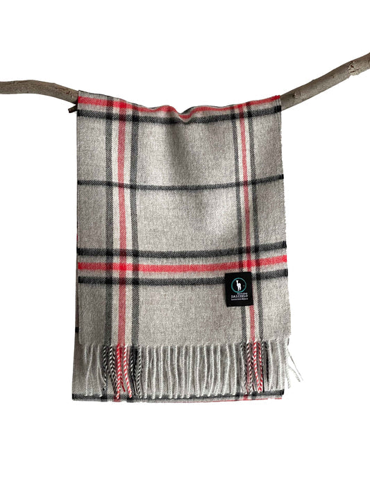 Dalcielo Striped/Check Alpaca Scarf