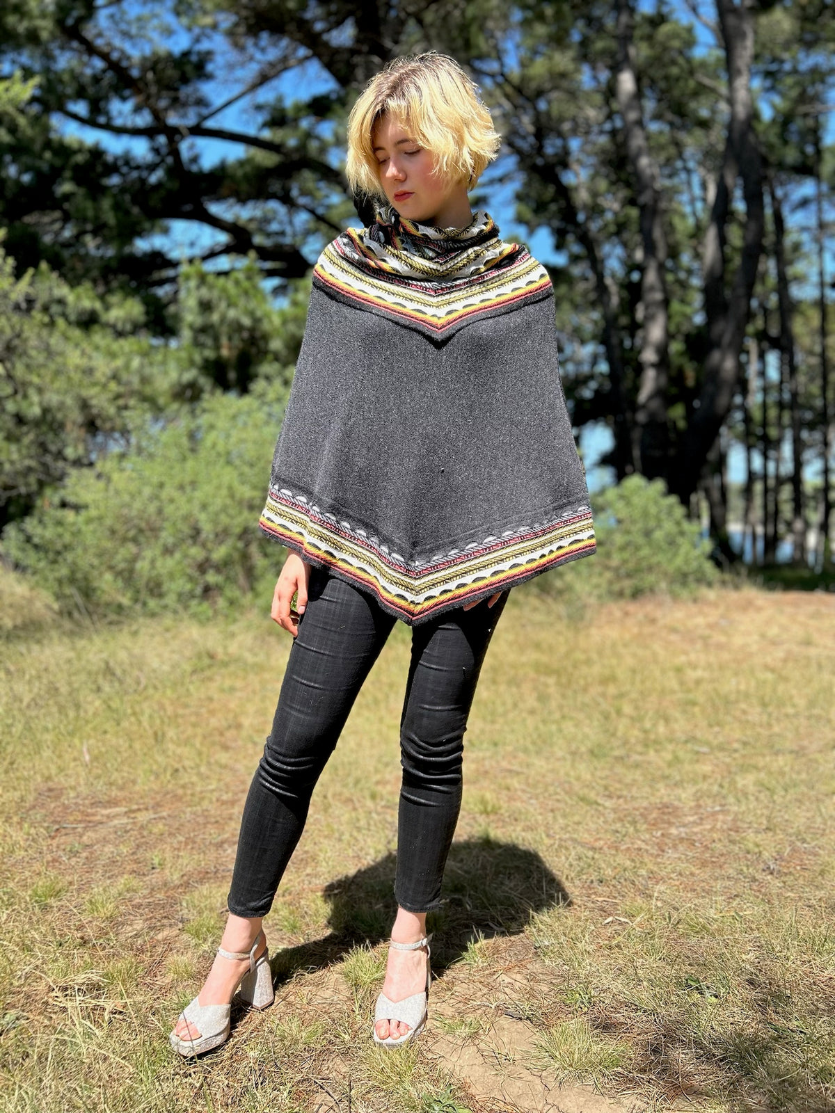 Little Alpaca Aztec Poncho