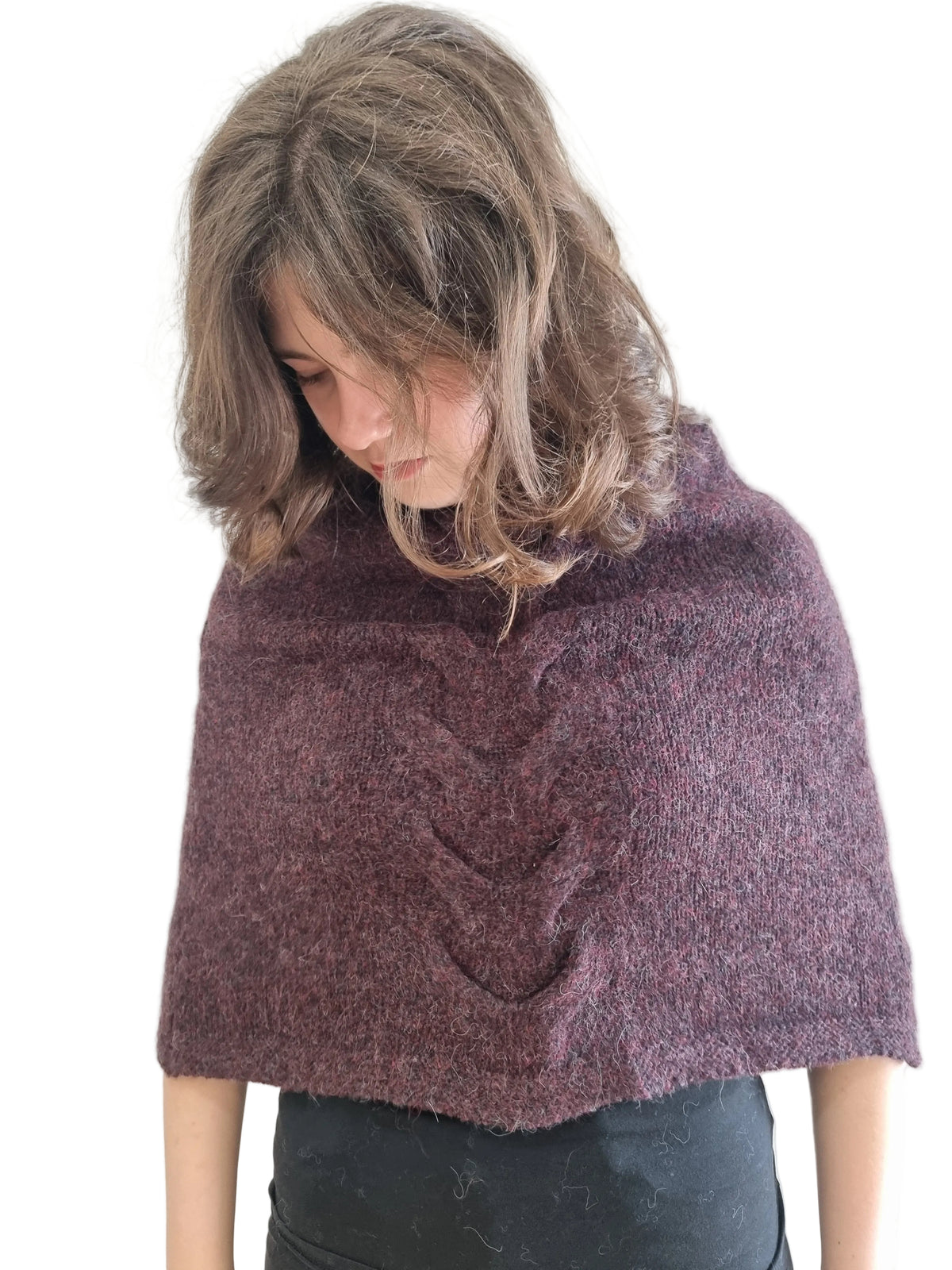 Little Alpaca Cable Poncho