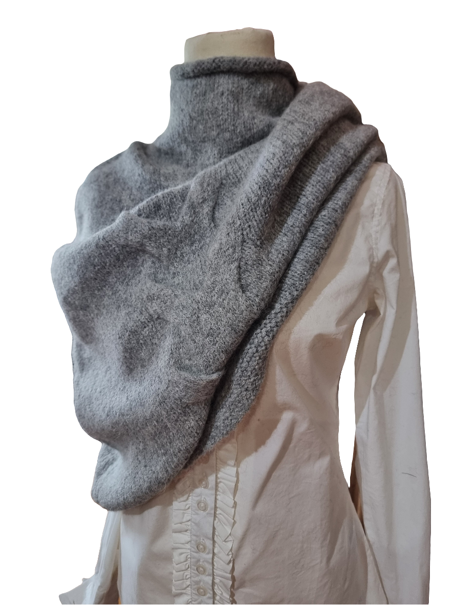 Little Alpaca Cable Poncho