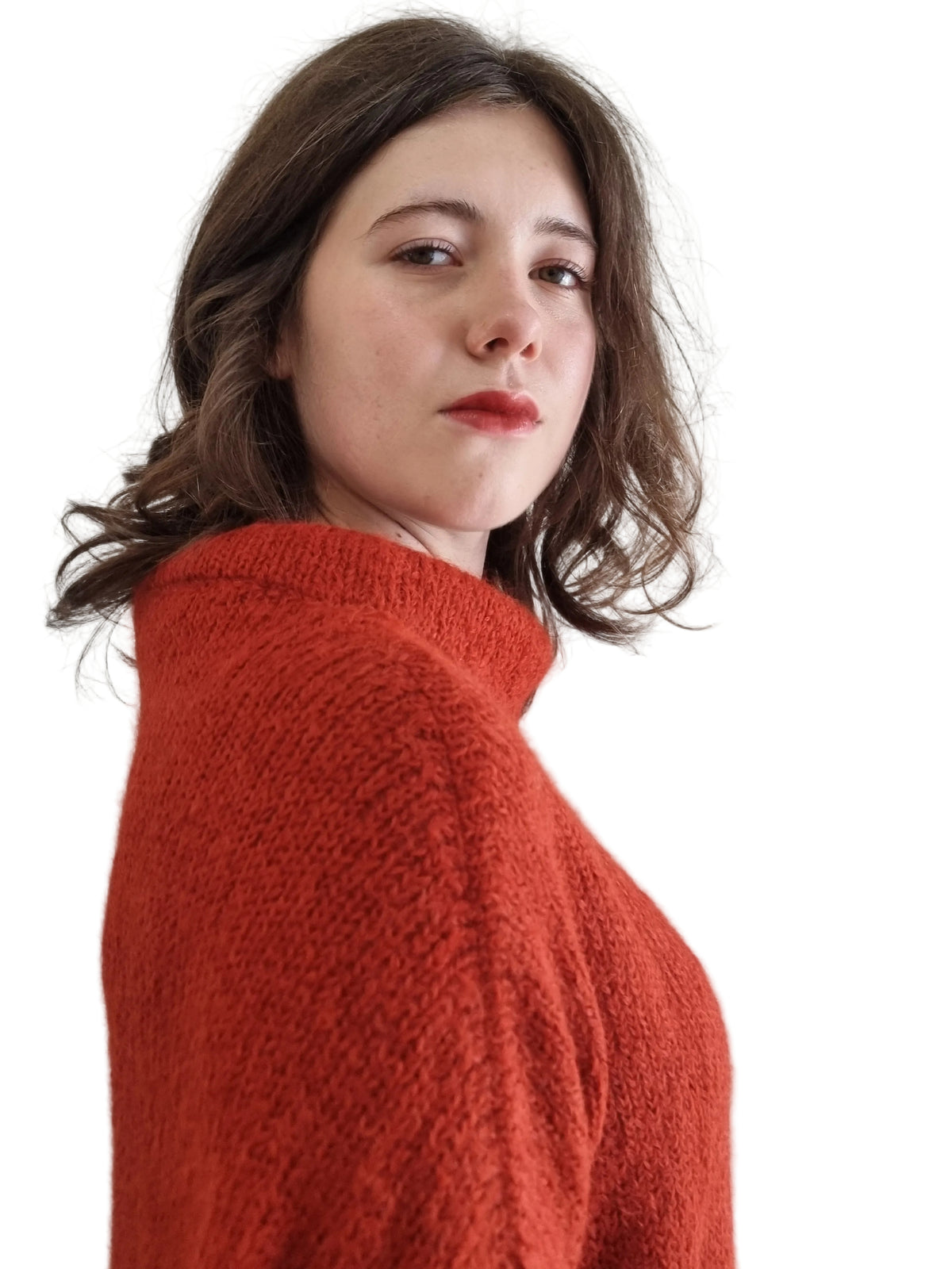 Little Alpaca Suri Oversized Mock Neck Sweater