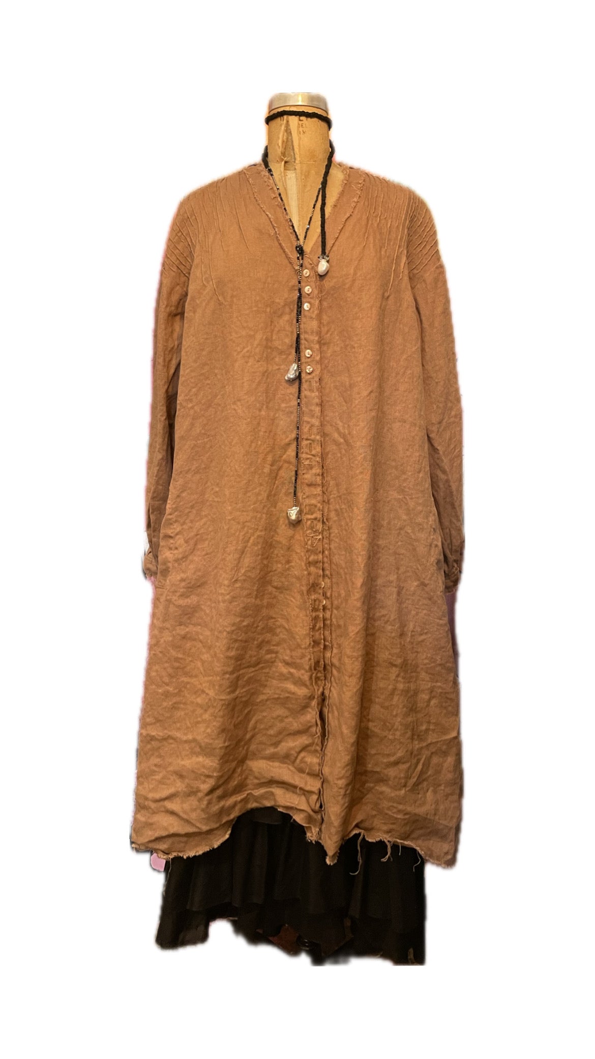 Lorena Laing Amano Pin Tuck duster shirt/dress