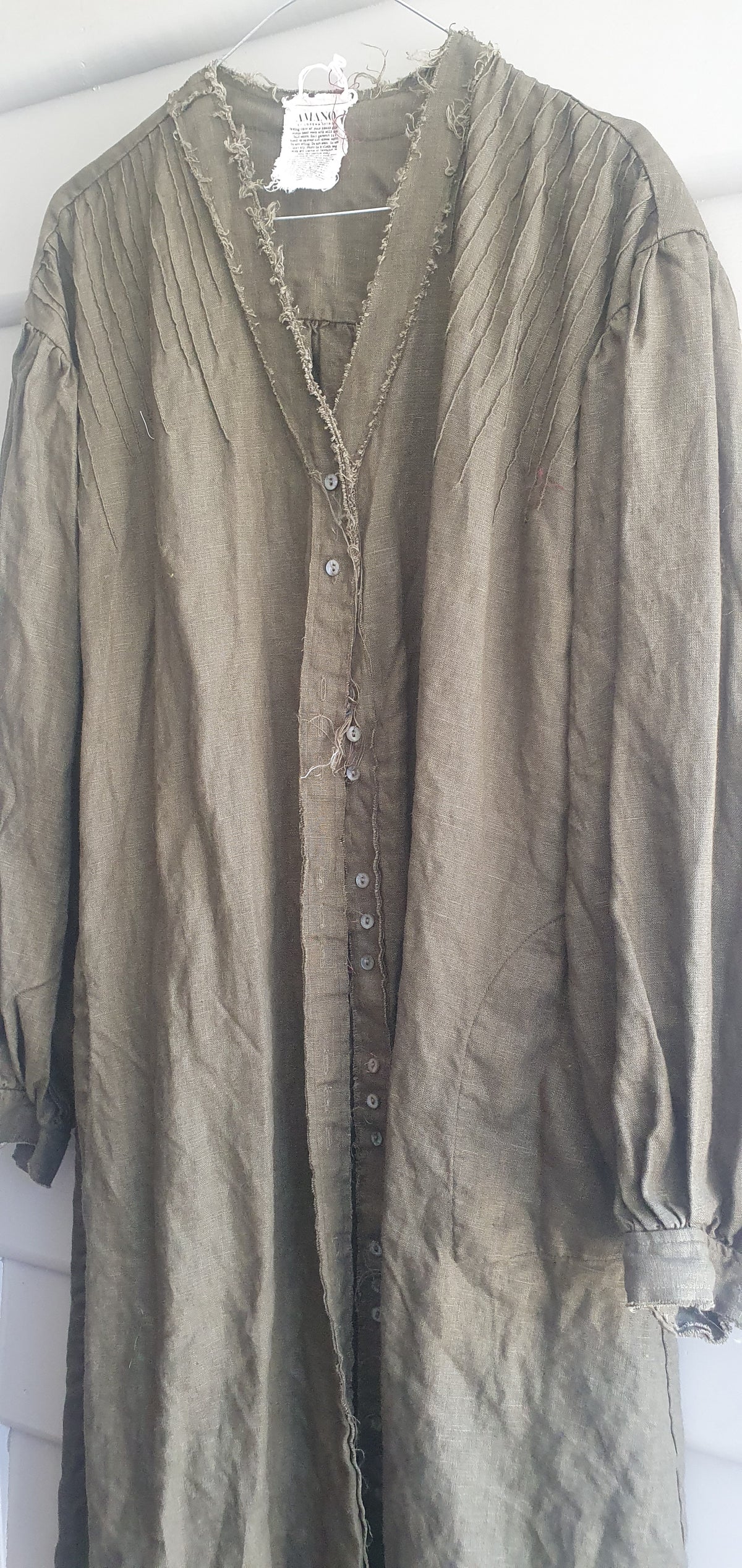Lorena Laing Amano Pin Tuck duster shirt/dress